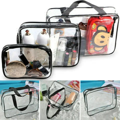 Women Men Clear PVC Jelly Travel Cosmetic Makeup Bag Tote