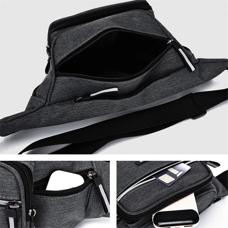 Large Capacity Waist Bag Sports Crossbody Backpack Shoulder Bag