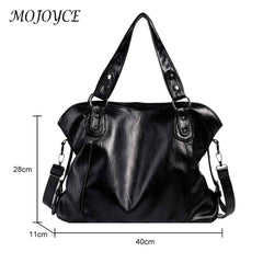 Women Messenger Bag Large PU Leather Crossbody Casual Soft Travel Tote
