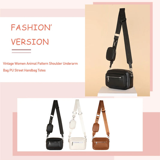 Women Messenger Bag Handbag Leather Shoulder Tote Bag Soft Square Crossbody Bags