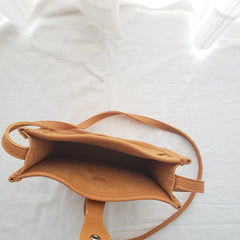 Women Messenger Bag Mini Soft PU Leather Bucket Shoulder Bag