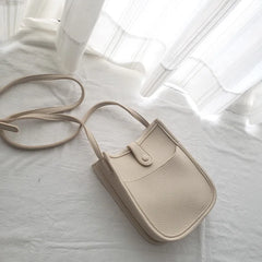 Women Messenger Bag Mini Soft PU Leather Bucket Shoulder Bag
