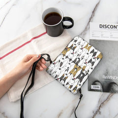 Bull Terrier Pattern Mini Messenger Bag for Women