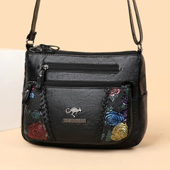 Sheepskin Grain Crossbody Bag Women Messenger Bag with Pendant