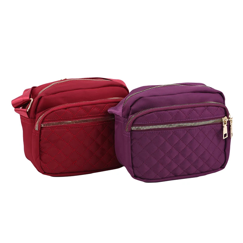 Nylon Shoulder Bag for Women Zipper Handbag Crossbody Bags