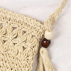 Hollow Out Woven Shoulder Crossbody Bag for Women