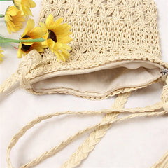 Hollow Out Woven Shoulder Crossbody Bag for Women