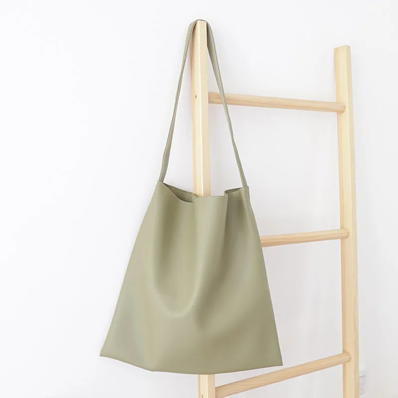 Casual Tassel Leather Messenger Bag Vintage Big Size Tote Shoulder Bag