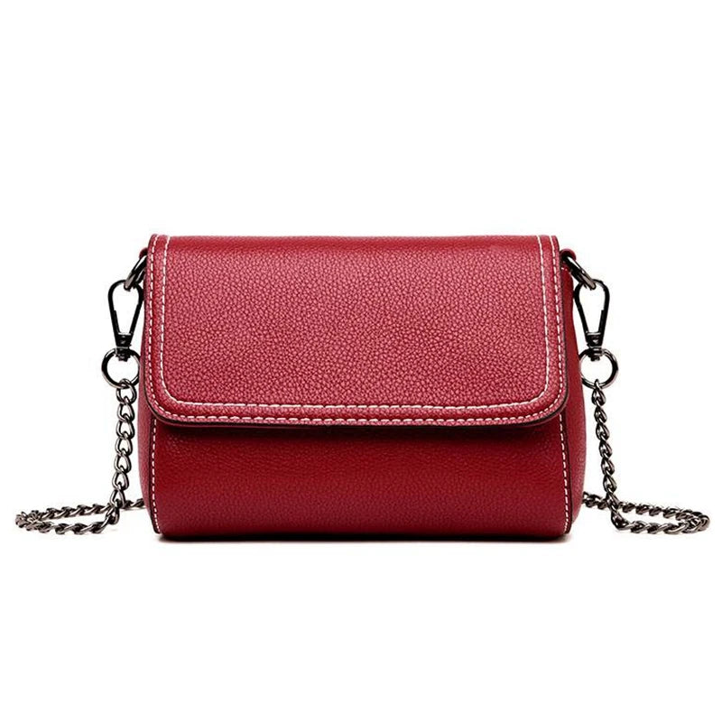 Leather Chain Women Messenger Bag Shoulder Crossbody Purses
