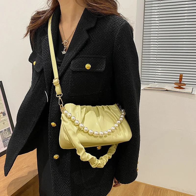 Women Messenger Bags PU Leather Pouch Handbag Crossbody Bag Soft Clutch Lady