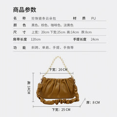 Women Messenger Bags PU Leather Pouch Handbag Crossbody Bag Soft Clutch Lady
