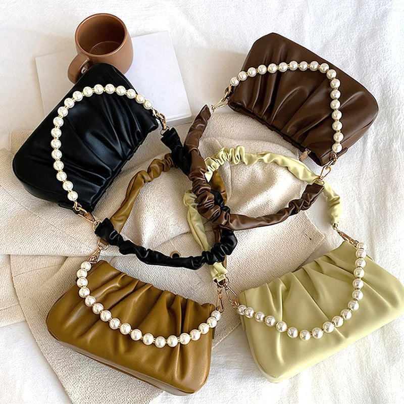 Women Messenger Bags PU Leather Pouch Handbag Crossbody Bag Soft Clutch Lady