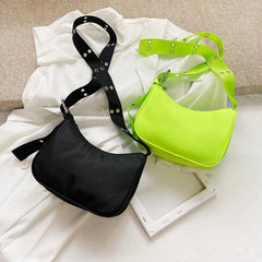 Solid Female Shoulder Handbag Casual Nylon Ladies Messenger Bag