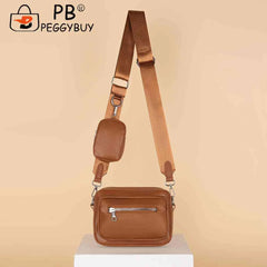 Women Messenger Handbag Leather Crossbody Soft Zipper Small