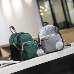 Women Mini Backpack Corduroy Small Crossbody Bag For Girl Striped Shoulder Bags