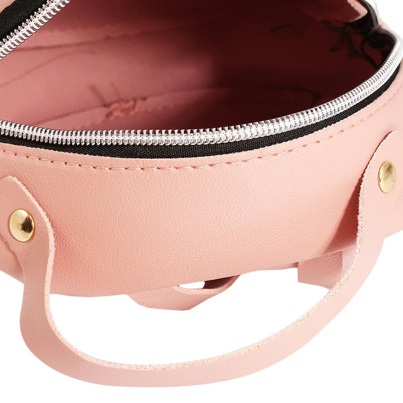 Women Mini Backpack PU Leather Shoulder Bag Teenage Girls Multi-Function