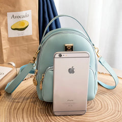 Women Mini Backpack Shoulder Crossbody Bag