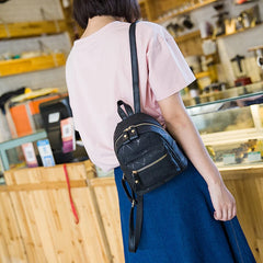 Women Mini Backpack Lot Girls Geometry Bag PU Leather Backpack