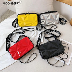 Women Mini Box Bags Uneven Surface Handbag