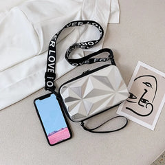 Women Mini Box Bags Uneven Surface Handbag Makeup Storage Waterproof Wash Bag