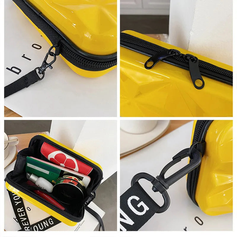 Women Mini Box Bags Uneven Surface Handbag