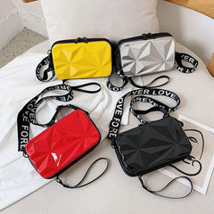 Women Mini Box Bags Uneven Surface Handbag Makeup Storage Waterproof Wash Bag