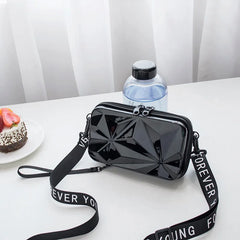Women Mini Box Bags Uneven Surface Handbag Waterproof Makeup Storage Bag