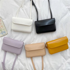 Women Mini Crossbody Phone Bag Solid Color Ladies Shoulder Bag