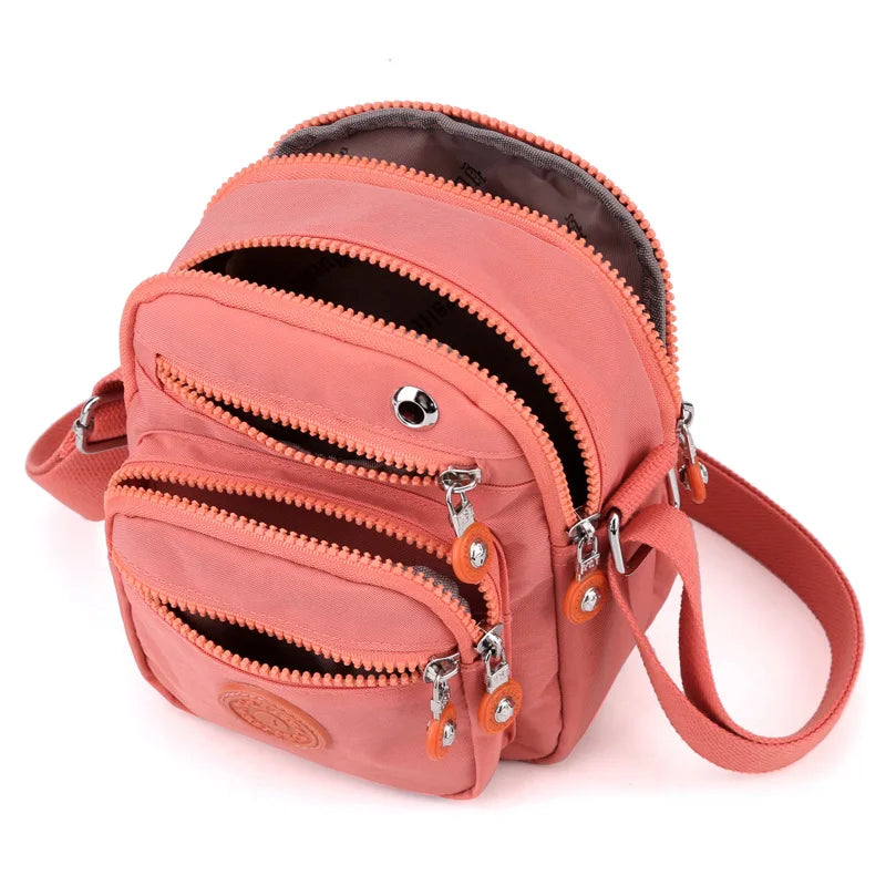 Waterproof Mini Shoulder Bag Phone Purse Messenger Small Earphone Hole Crossbody