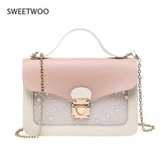 Pink Star Sequin Mini Shoulder Bag