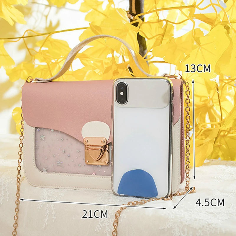 Women Mini Sequin Shoulder Bag Messenger Crossbody Clutch