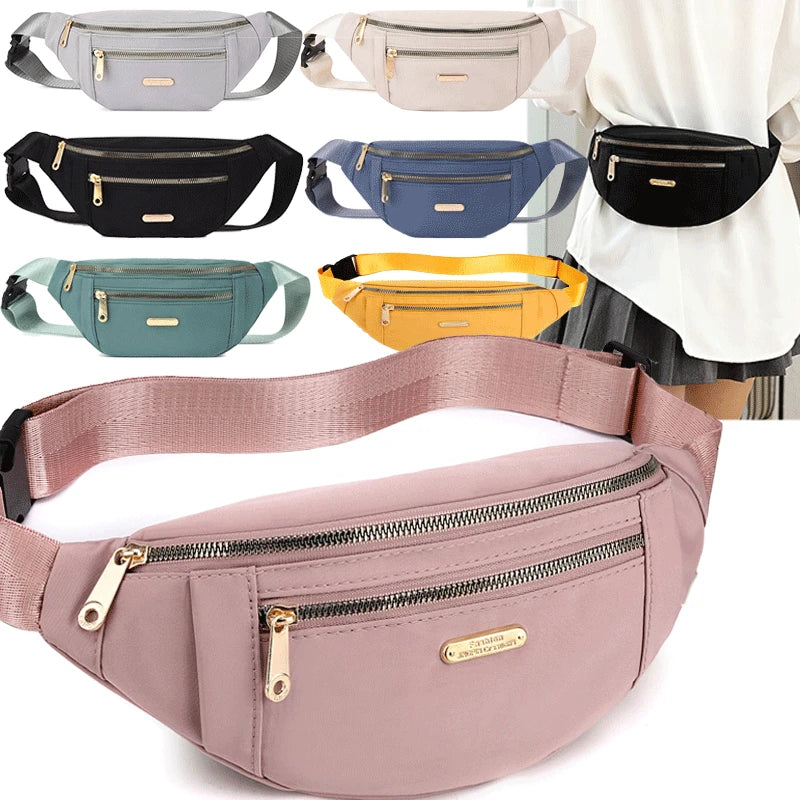 Multi-layer Waist Bag Belt Bag Men Women Sport Pouch Money Fanny Bum Bag