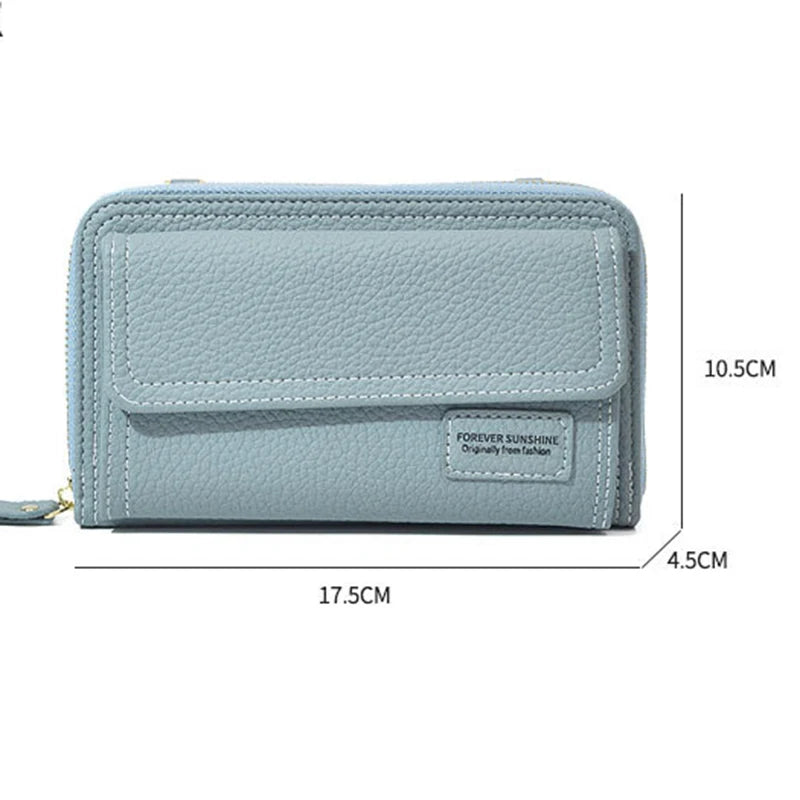 Women Multifunction Shoulder Wallet Crossbody Purse