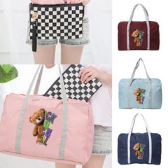 Women Organizer Bags Foldable Travel Bag Portable Handbag Bear Totes