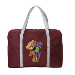 Women Organizer Bags Foldable Travel Bag Portable Handbag Bear Totes