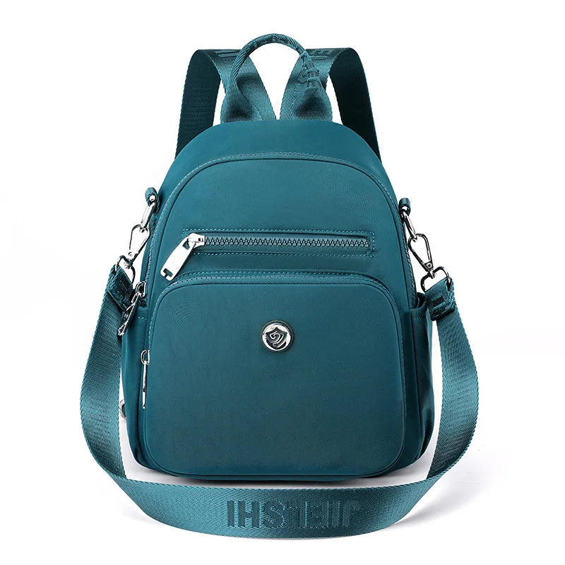 Multifunctional Nylon Backpack Crossbody Shoulder Tote Handbag