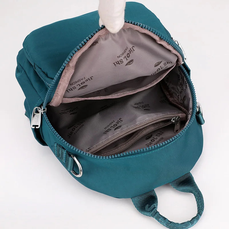 Multifunctional Nylon Backpack Crossbody Shoulder Tote Handbag