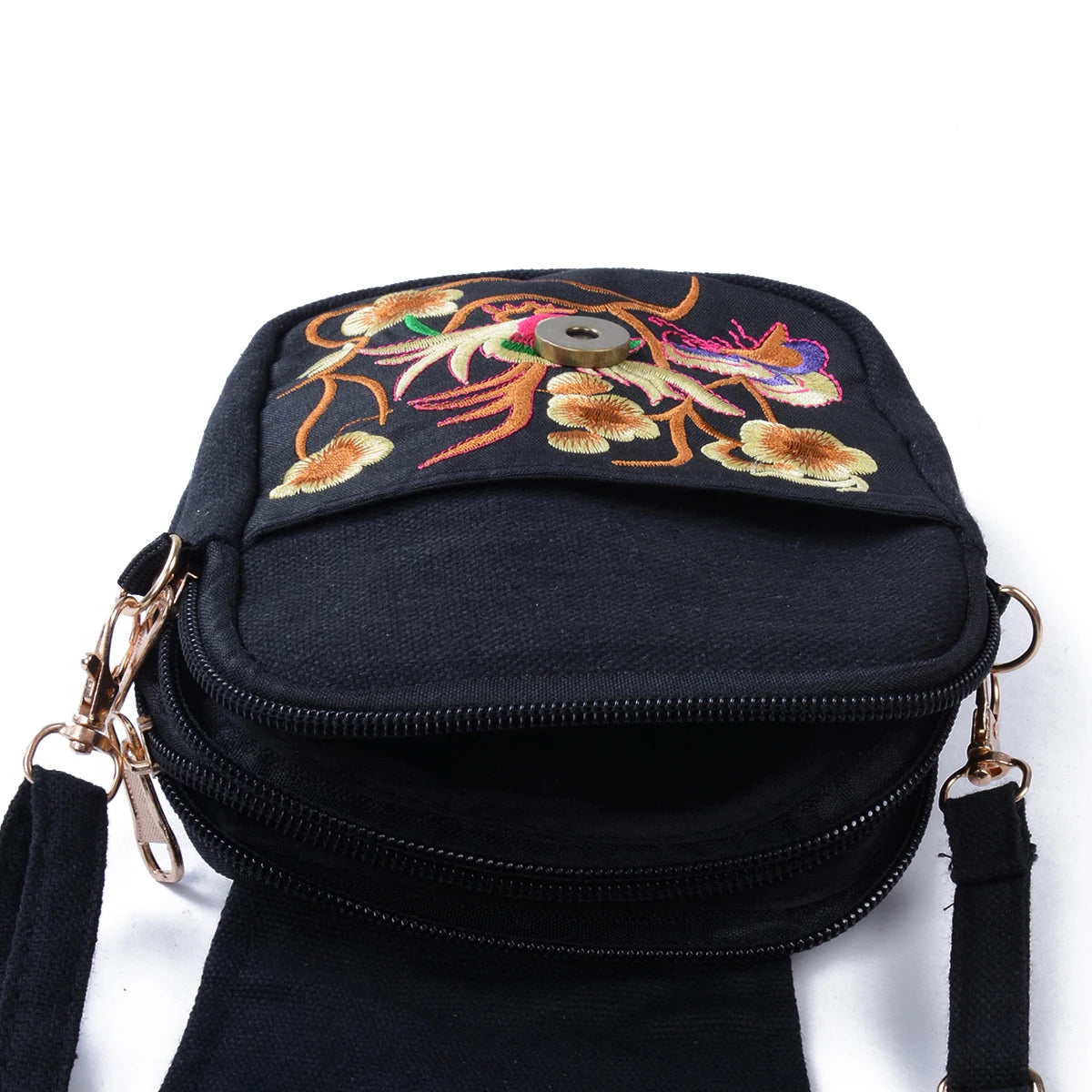 Vintage Women Embroidery Canvas Shoulder Bag Handbag Messenger