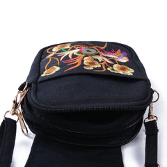 Vintage Women Embroidery Canvas Shoulder Bag Handbag Messenger