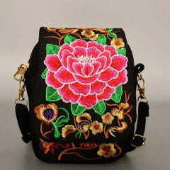 Vintage Women Embroidery Canvas Shoulder Bag Handbag Messenger