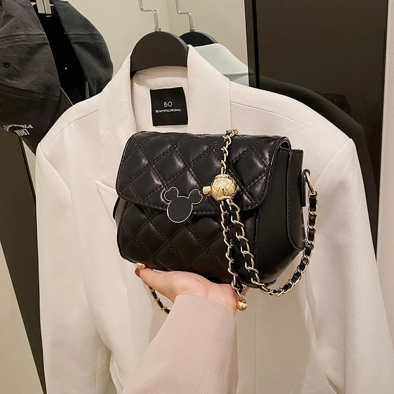Women Diamond Chain Shoulder Bags PU Leather Messenger Bags