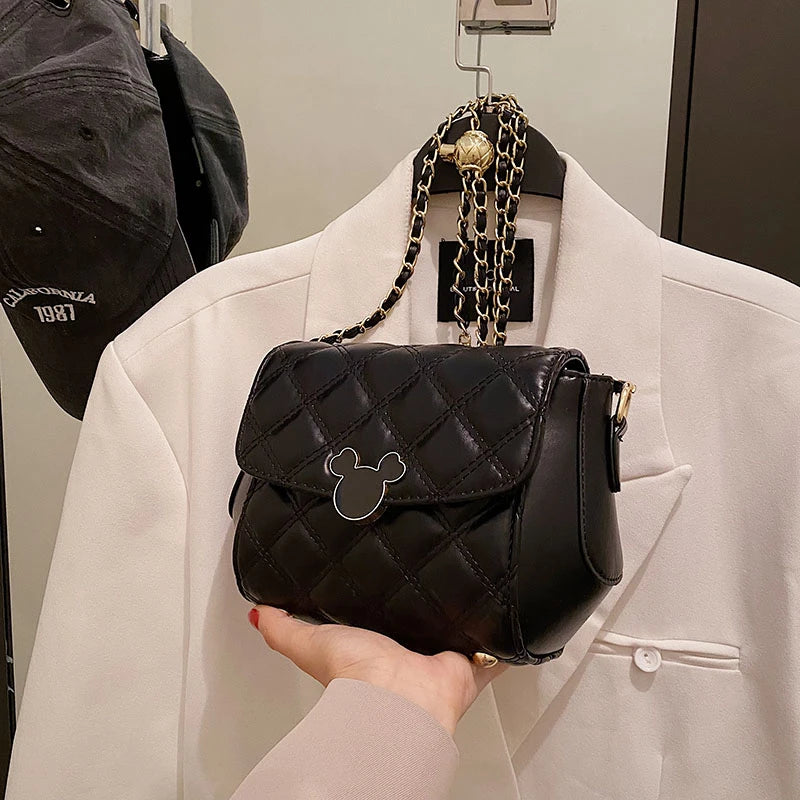 Women Diamond Chain Shoulder Bags PU Leather Messenger Bags