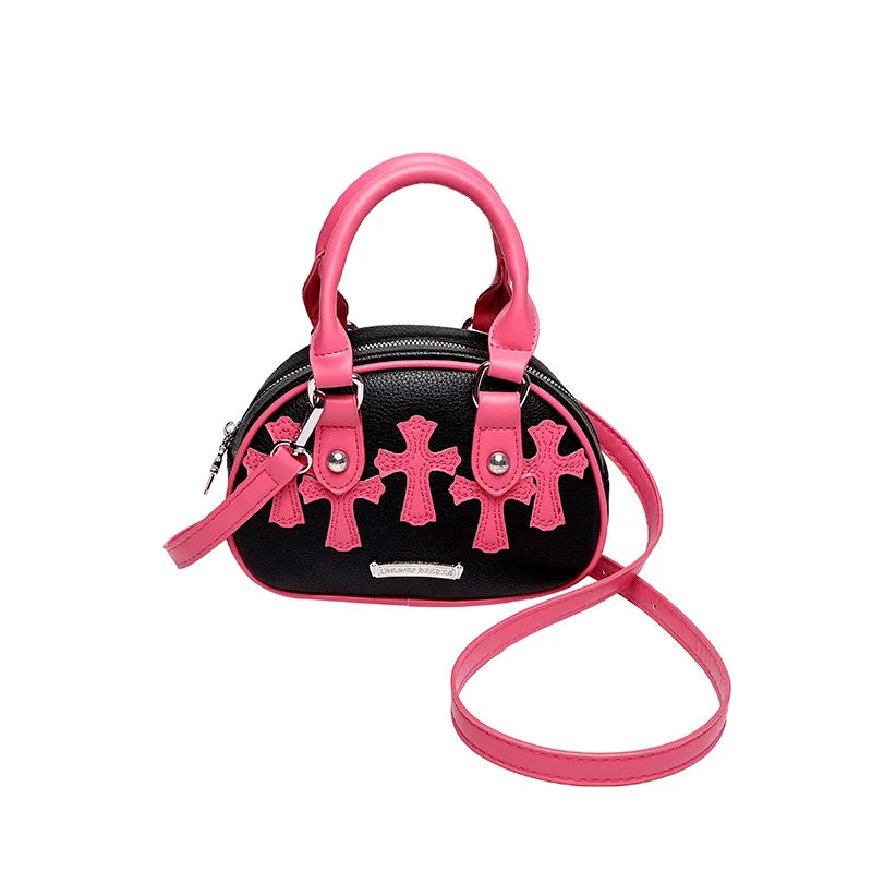 Women PU Leather Shoulder Bags Cross Pattern Purses Handbag