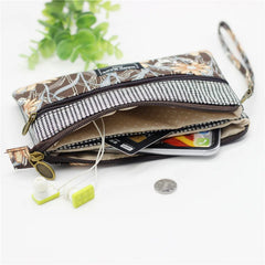 Women Purse Cloth Long Wallet Multi-Layer Clutch Flower Handbag