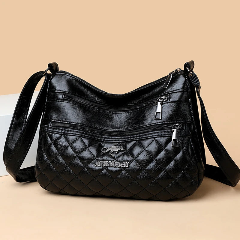 Women Soft Leather Shoulder Bags High Casual Work Travel Tote Bag