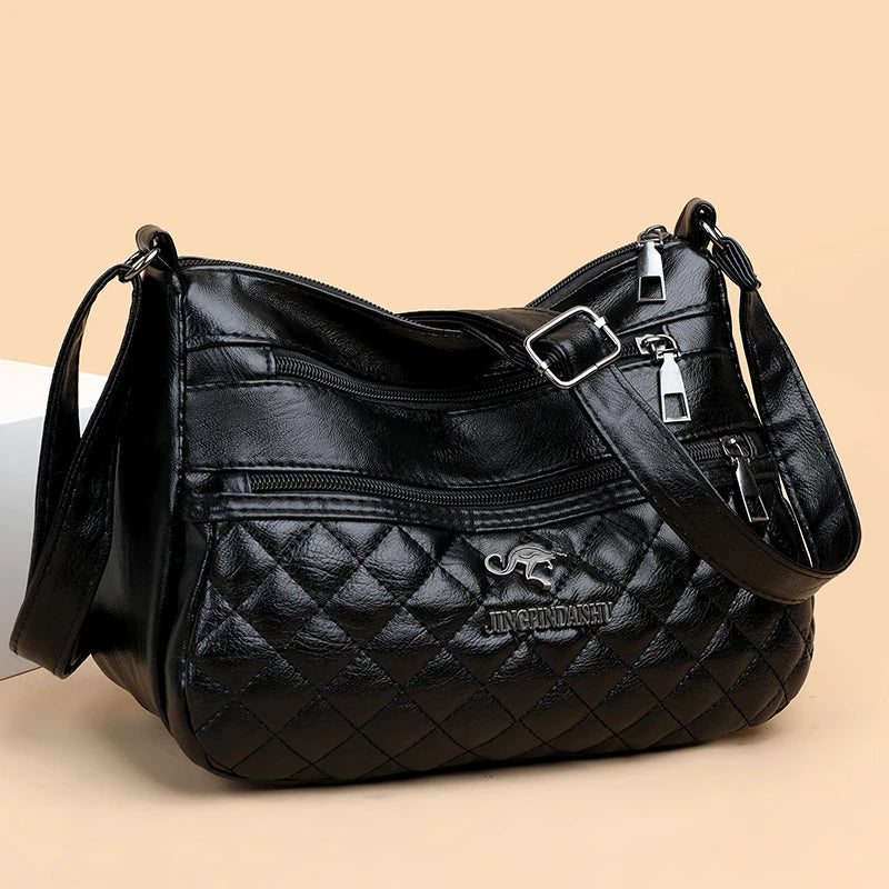 Women Soft Leather Shoulder Bags High Casual Work Travel Tote Bag