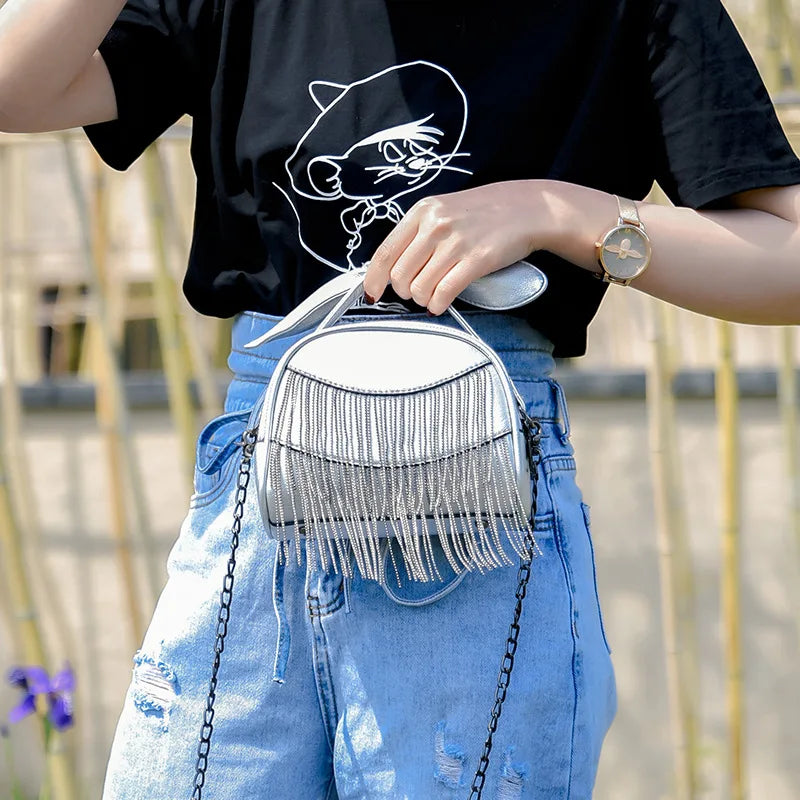 Luxuey Tassel Handbag with Bow for Women