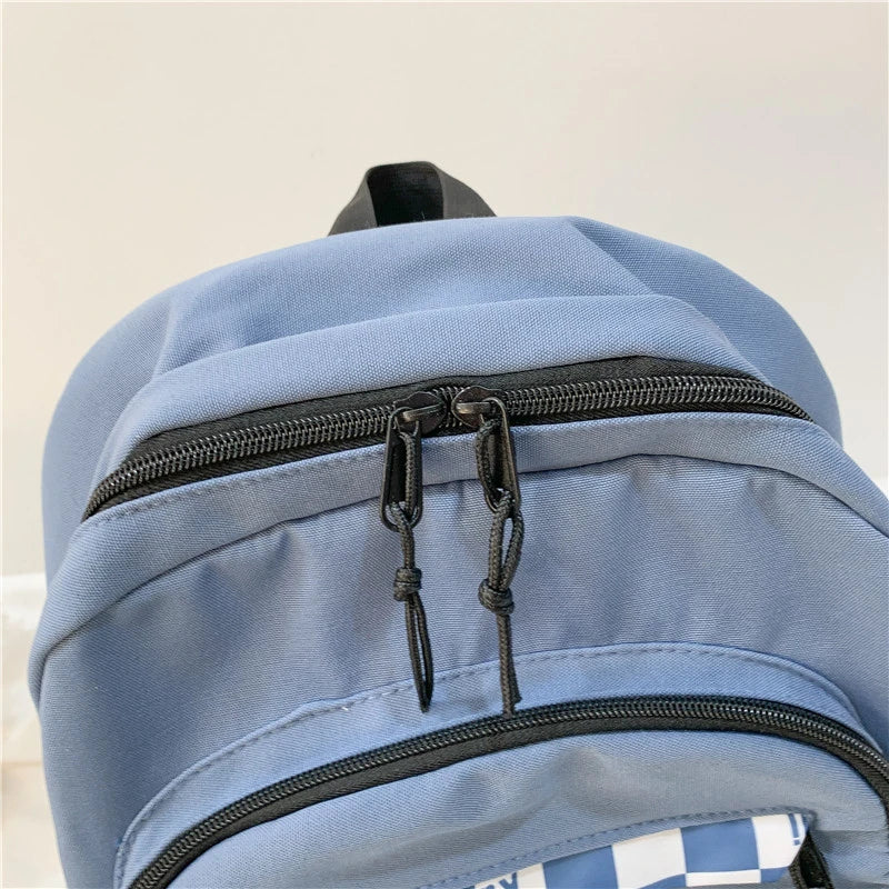 Nylon School Backpack for Girls Waterproof Patchwork Rucksack Mochila
