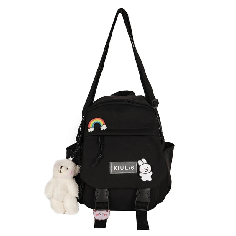 Women Nylon Backpack Convertible Shoulder Bags Ladies Travel