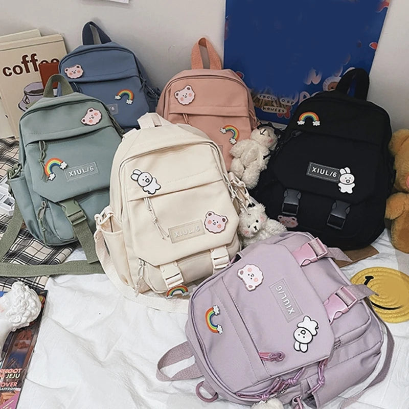 Nylon Backpack Purse Convertible Shoulder Bags Casual Daypack Travel